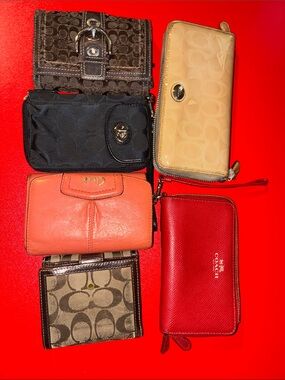 Coach Wallet & Wristlet Set - Red, Coral, Tan, Black, Brown